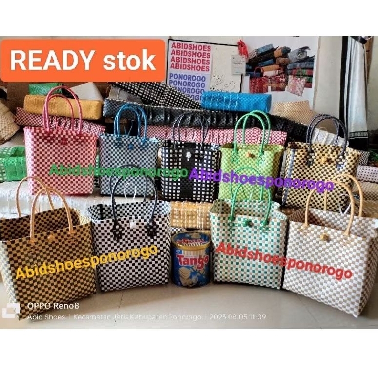 Tas kotak nasi hajatan | tas anyaman besek persegi | tas kondangan| READY STOK