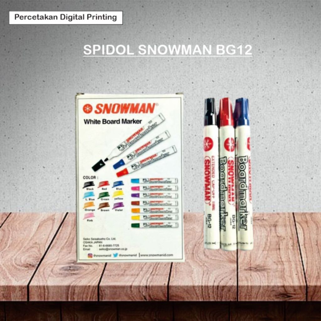 SPIDOL WHITEBOARD BG12 SNOWMAN / SPIDOL SNOWMAN / SPIDOL WHITEBOARD / SPIDOL PAPAN TULIS / SPIDOL MU