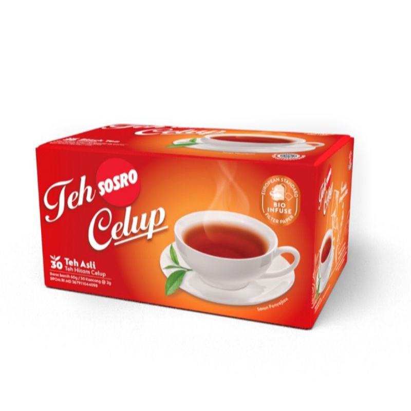 

SOSRO Teh Celup Hitam 30 Kantung Celup