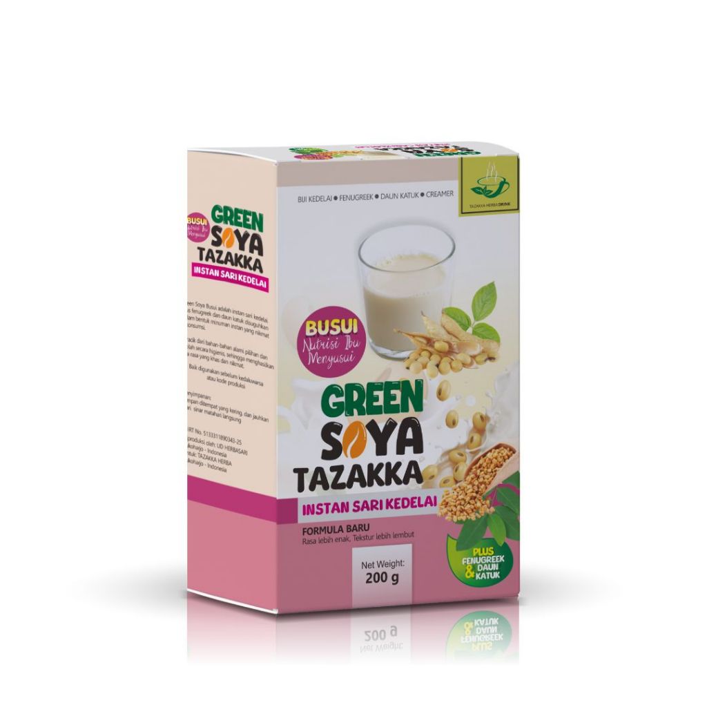 

TAZAKKA Green Soya untuk IBU MENYUSUI isi 200 gram Kedelai Bubuk Protein Susu Untuk Ibu Menyusui Pelancar ASI Booster Vitamin Busui / Soya Milk Bubuk