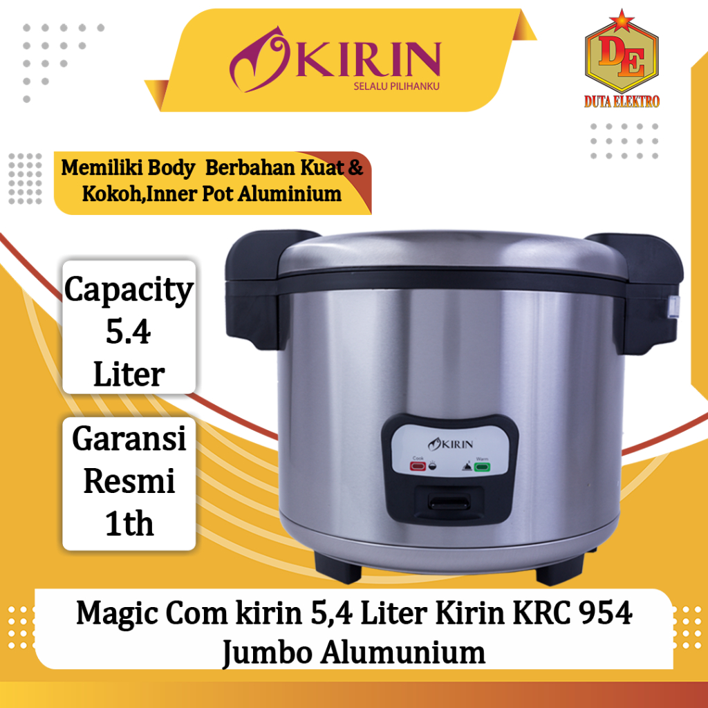 Magic Com 5,4 Liter Kirin KRC 954 Jumbo Alumunium