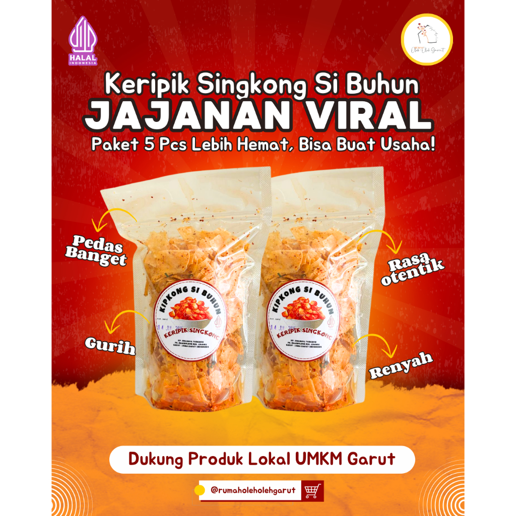 

Keripik Singkong Balado / Keripik Singkong Pedas Renyah / Keripik Pedas Manis / Cemilan Viral / Snack Kekinian