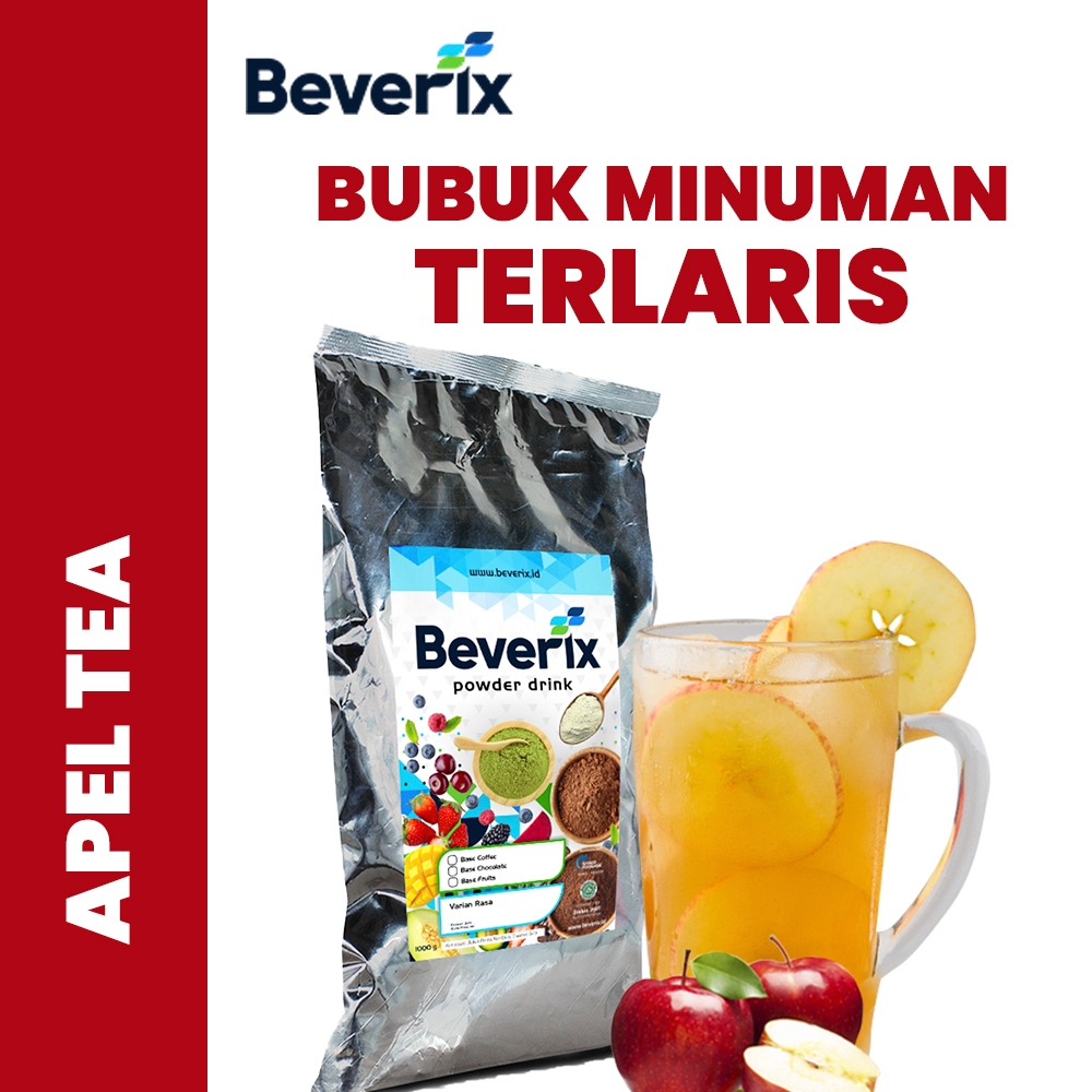 

BEVERIX Bubuk Minuman Apple Tea Teh Apel Premium 500 Gr Bubuk Fruit Tea Aneka Rasa