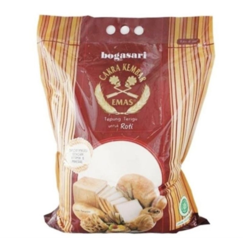 

Tepung Cakra Kembar Emas 5kg Roti