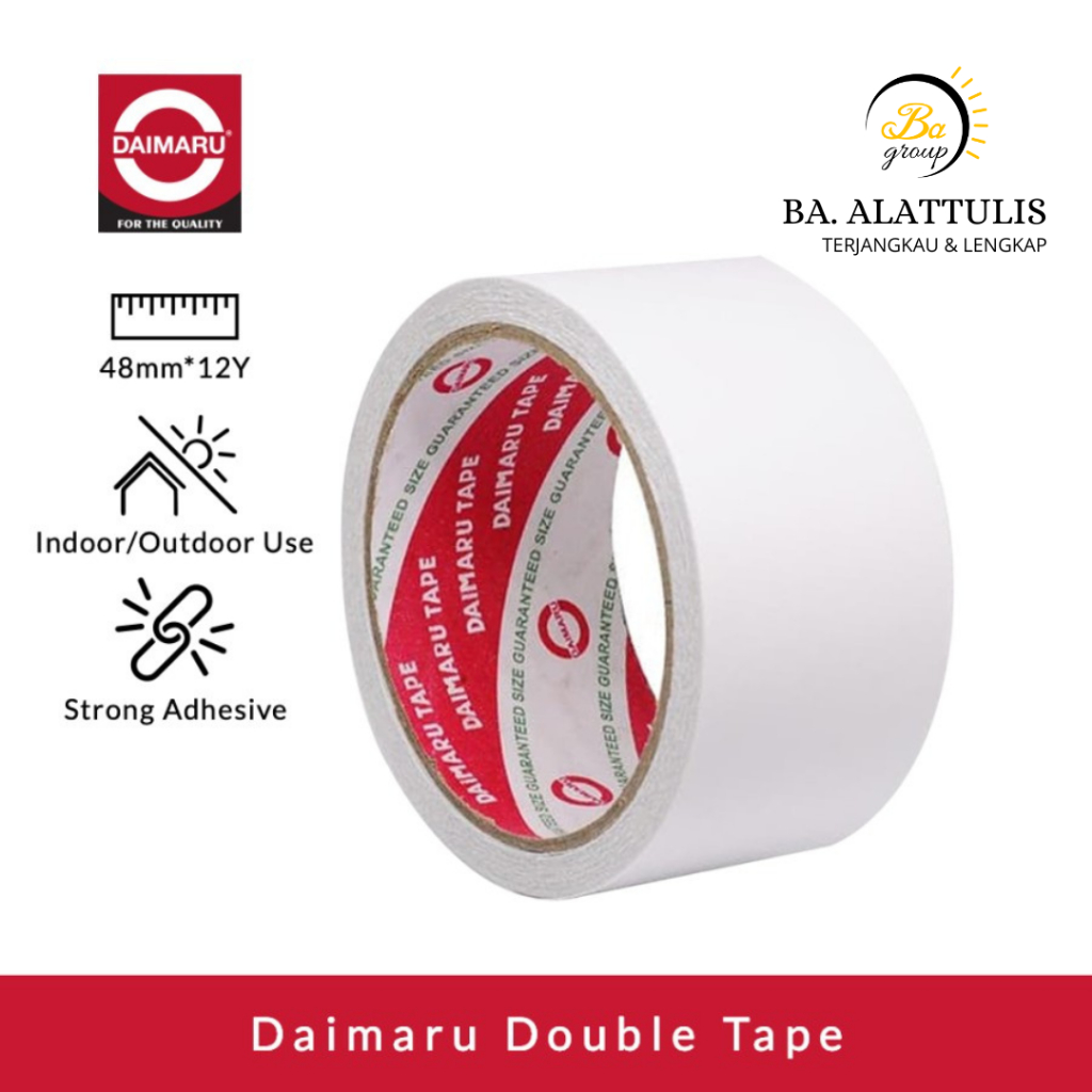 

Daimaru Double Tape 48 mm x 12 Yard /24 mm x 12 Yard /12 mm x 12 Yard - BA.ALATTULIS