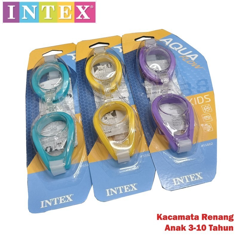 INTEX Kacamata Berenang Anak UV 55602 Kacamata renang anak Intex Aqua flow Kacamata renang murah int