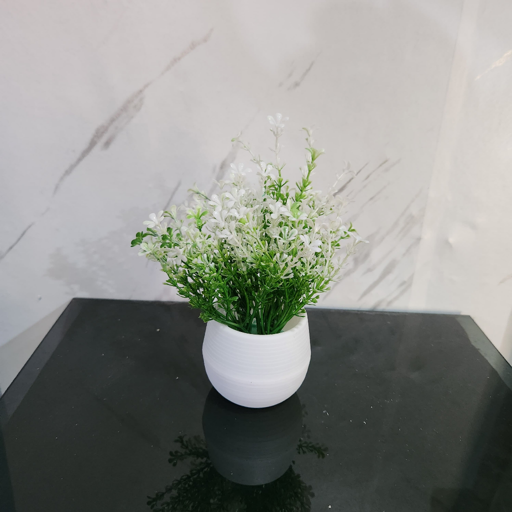 Hiasan Pajangan Bunga Plastik Tanaman Minimalis Dekorasi Rumah Vas