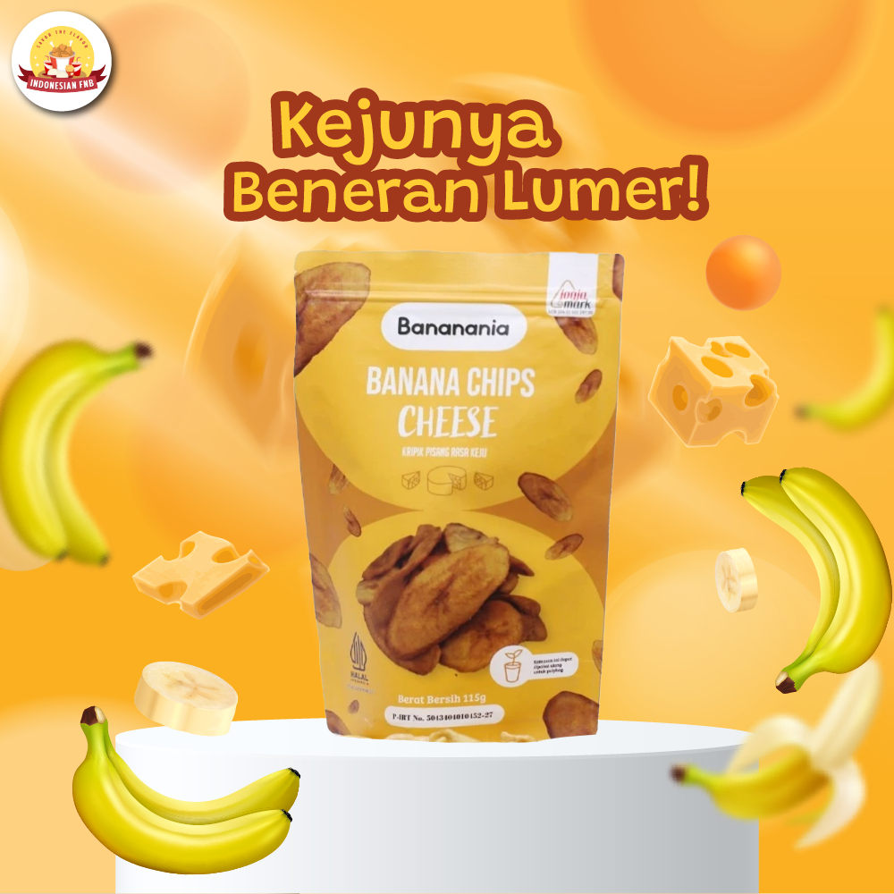 

Bananania Banana Chips Rasa Cheese Renyah dan Gurih Keripik Pisang Keju 105g