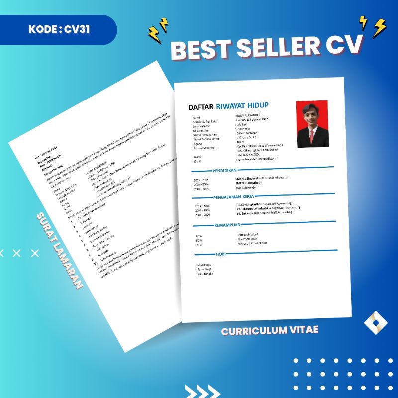 CV dan Surat Lamaran Kerja Via Email (Kode CV31)
