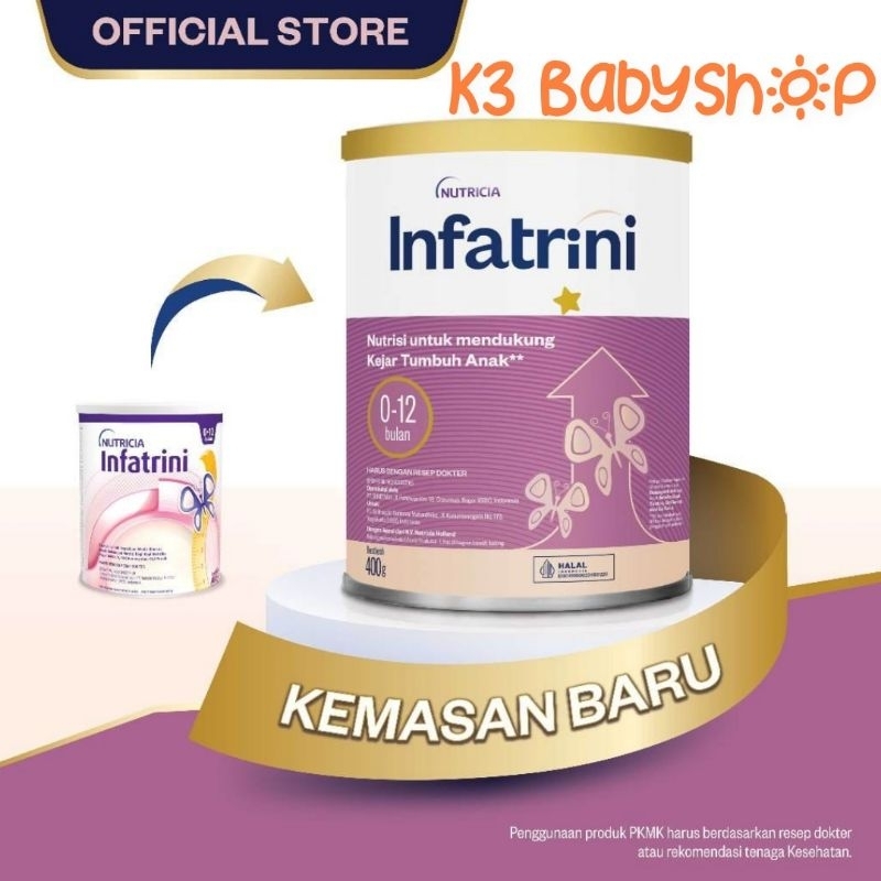 Infatrini Powder 400gram 400 gr susu bubuk penambah berat badan anak bayi 0-12 bulan susu weight gai