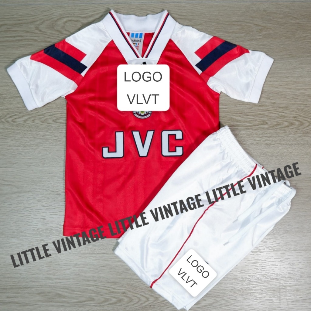 1 SET SETELAN JERSEY RETRO ANAK ANAK ARSENAL HOME 1992 1993  - BAJU BOLA KIDS - CELANA BOLA ANAK ANA
