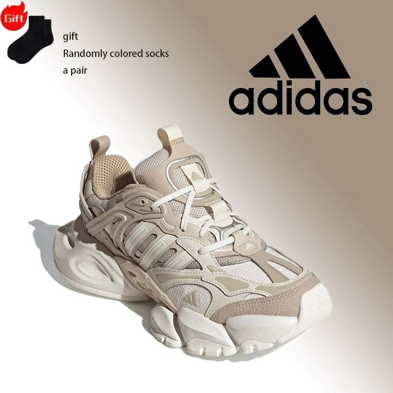 Adidas XLG RUNNER DELUXE leather low cut running shoes beige