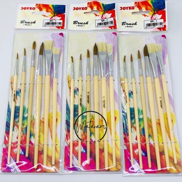 

JOYKO Kuas Lukis Cat Air Set BR-1 / Brush Lukis SET / Painting Brush