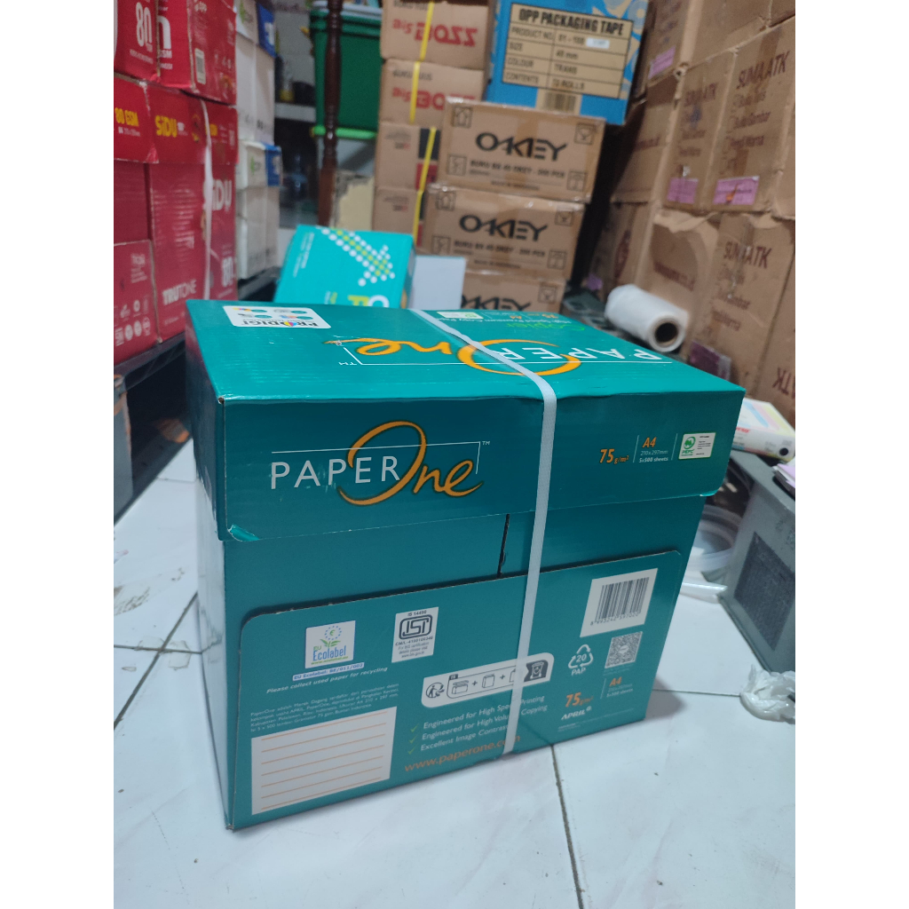 

PaperOne A4 75gsm – Kertas HVS Premium 1 Dus (5 Rim / 2500 Lembar)