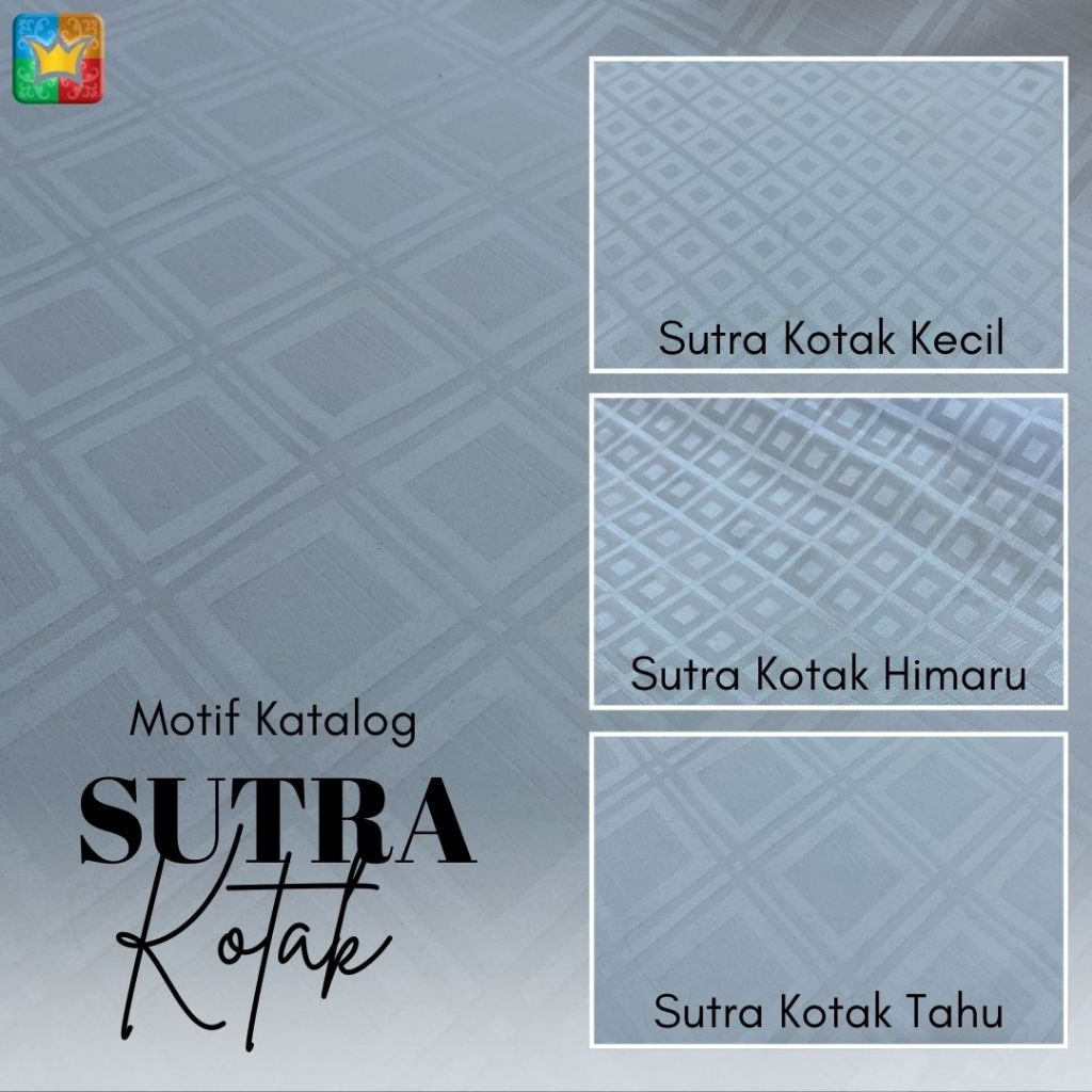 Bahan Mukena Kain Sutra Kotak kecil per 0.5 meter