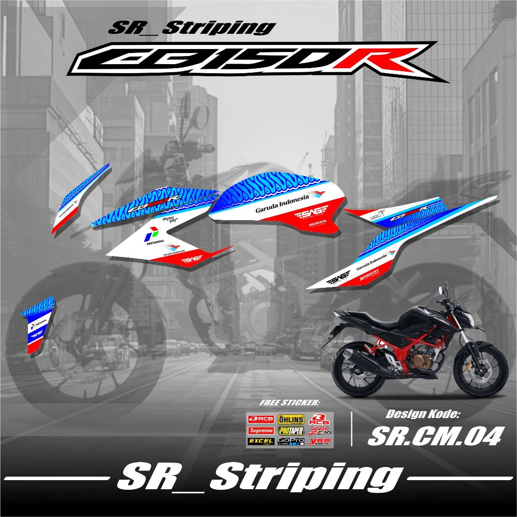 Striping CB150R / CB 150 R All New 2017 2018 2019 Variasi Sticker Stiker Skotlet Scotlite Motor LIST