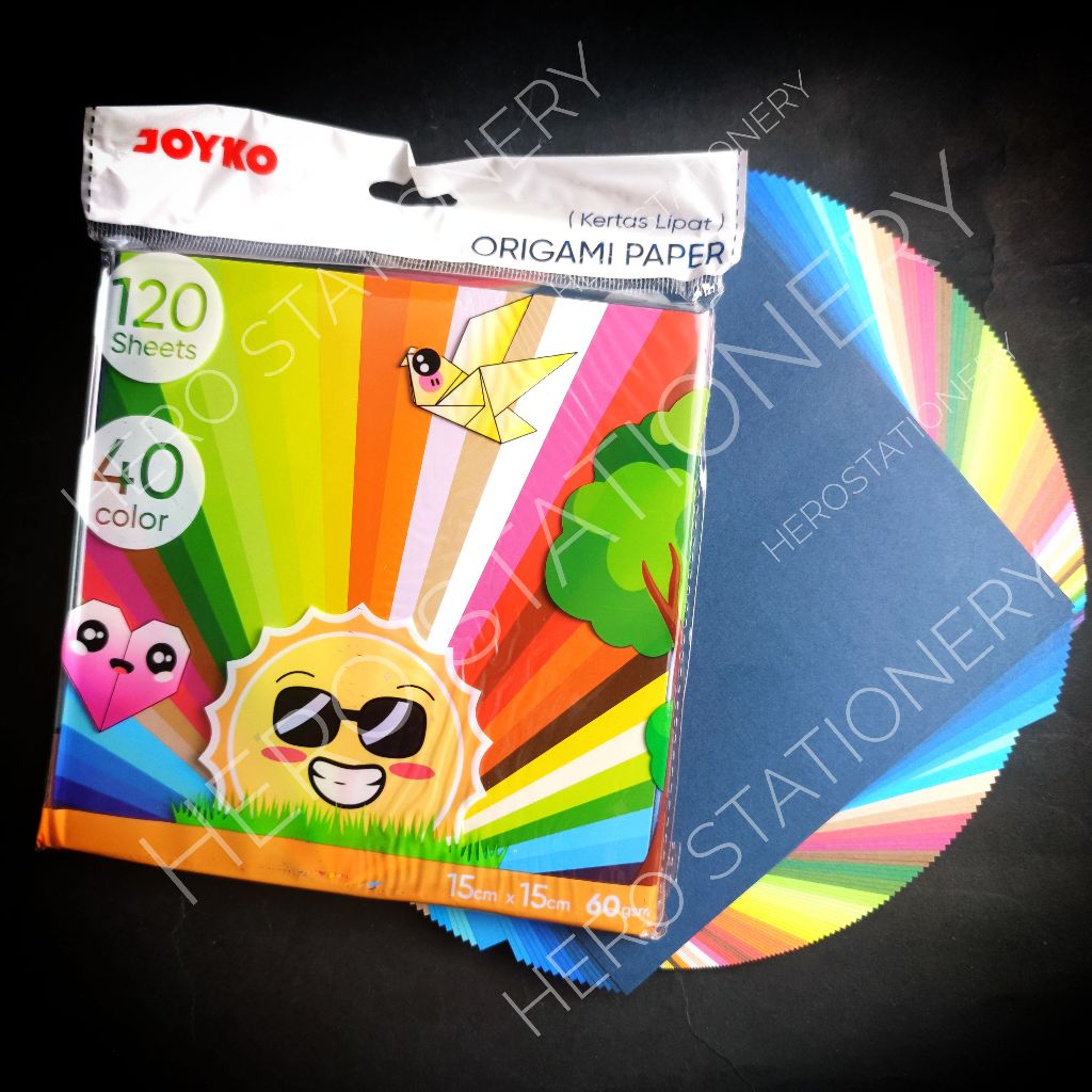 

Kertas lipat origami paper joyko 40 warna 15 x 15 120 lembar OGP-304