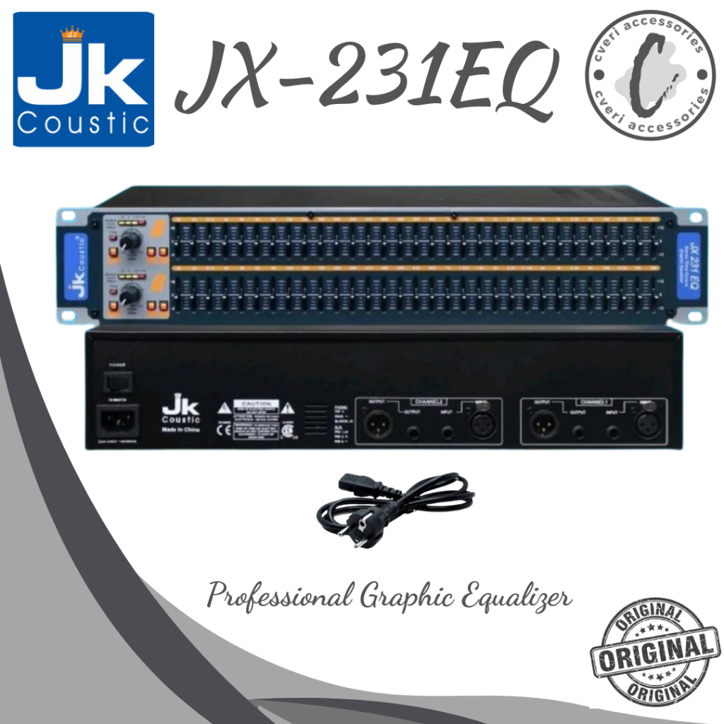 JK Coustic JX-231 EQ Graphic Equalizer Original JK Coustic JX231EQ