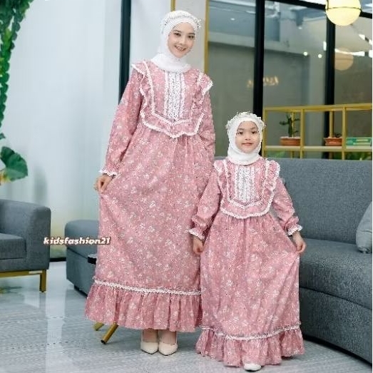 Gamis Anak Katun Jepang, Gamis Anak Perempuan Katun,gamis couple anak dan ibu