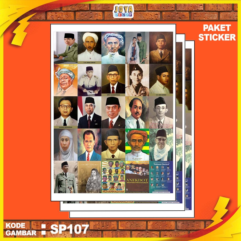 

GAMBAR STICKER PAHLAWAN NASIONAL / STIKER PAHLAWAN NASIONAL / PAKET STIKER PAHLAWAN NASIONAL PER 25 PCS / KODESP107