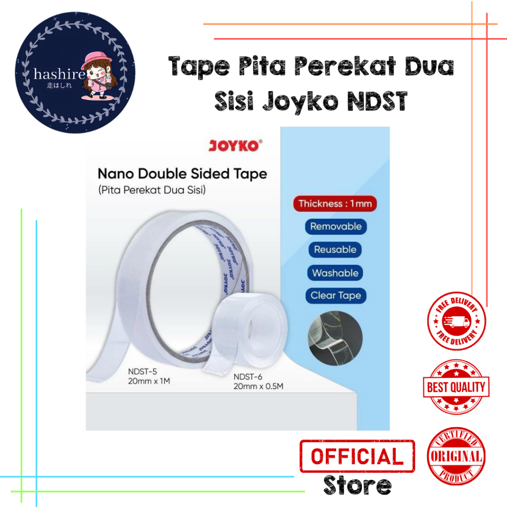 

Nano Double Sided Tape Pita Perekat Dua Sisi Joyko NDST