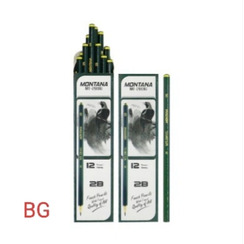 

Pencil / Pensil Montana MT2b01-G / 2B /1 lsn 12 pcs