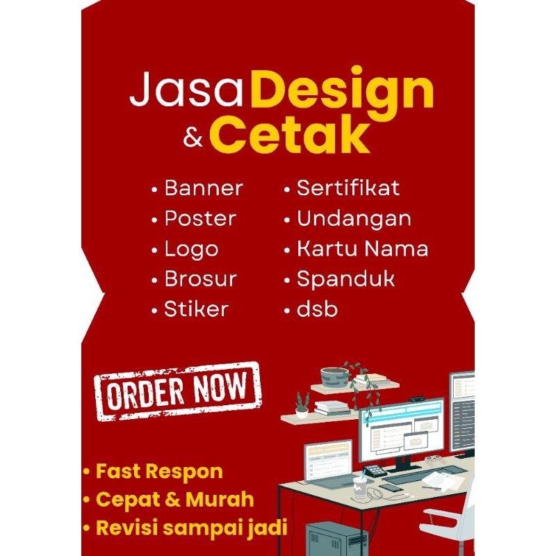Jasa Design / Cetak Banner Baliho Spanduk Buku Yasin Undangan Flayyer Pamflet Logo