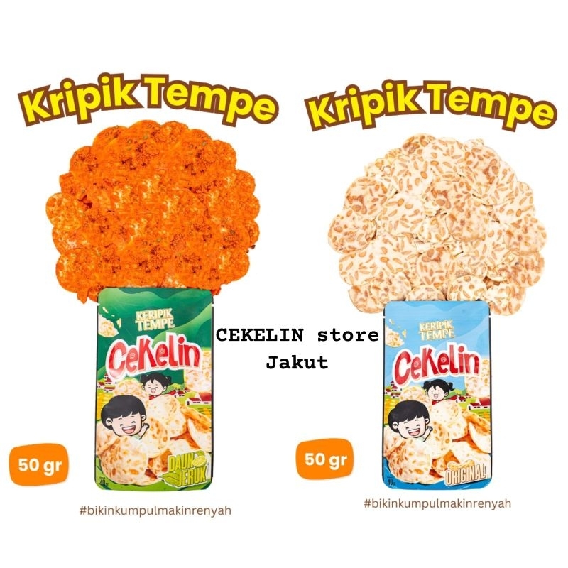 

CEKELIN Cemilan Keripik Tempe isi 40gram