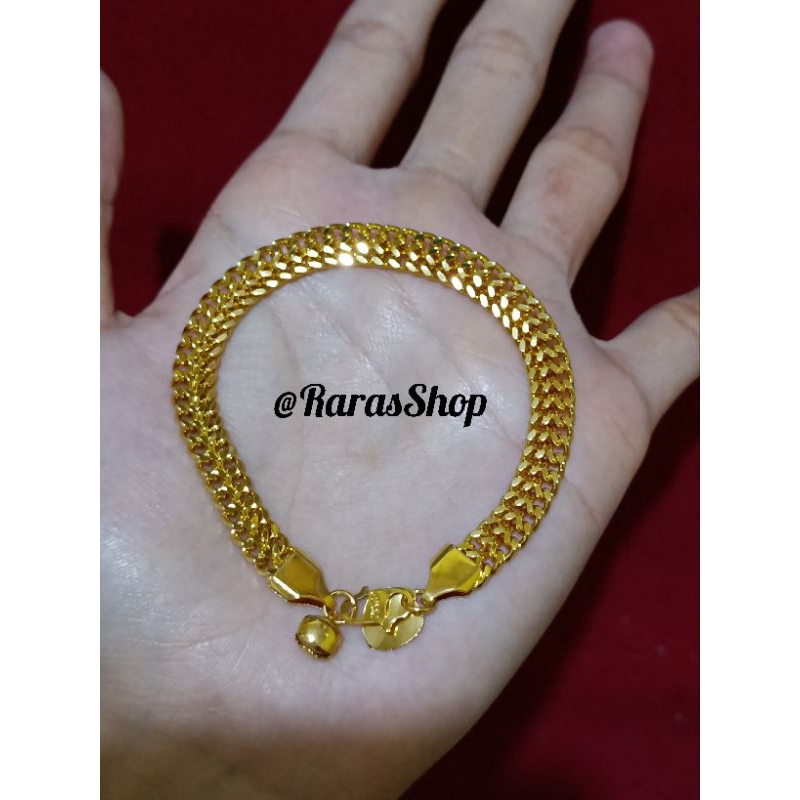 Gelang Tikar Wanita Lapis Emas 24k | Gelang Tikar Awet Tidak Luntur | Gelang Tikar Wanita