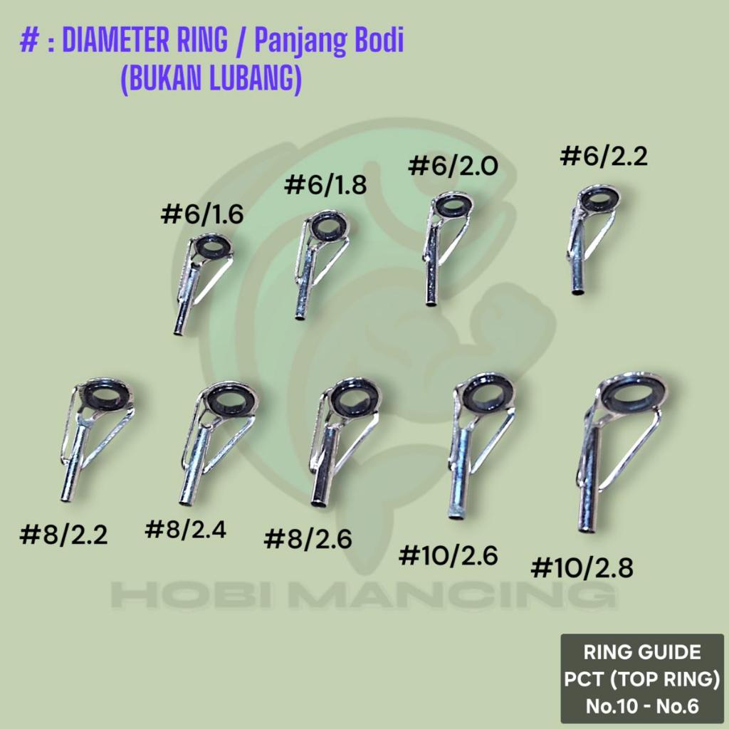 Ring Guide Joran PCT (Top Ring) / Cincin Pancing PCT (Top Guide)(Harga 1 Pcs / Pilih Variasi)