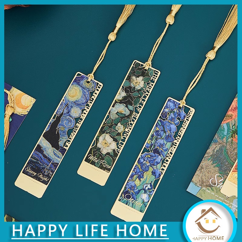 

Happy Home Penanda Logam Bunga Antik Gaya Cina Penanda Lukisan Terkenal Retro Kreatif Batasan Buku Pembatas