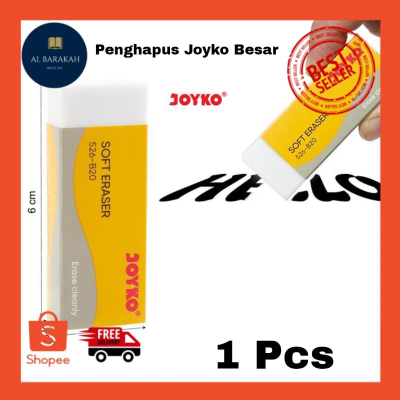 

1 Pcs !!! Penghapus Besar Joyko Putih Eraser Penghapus Joyko 526-B20