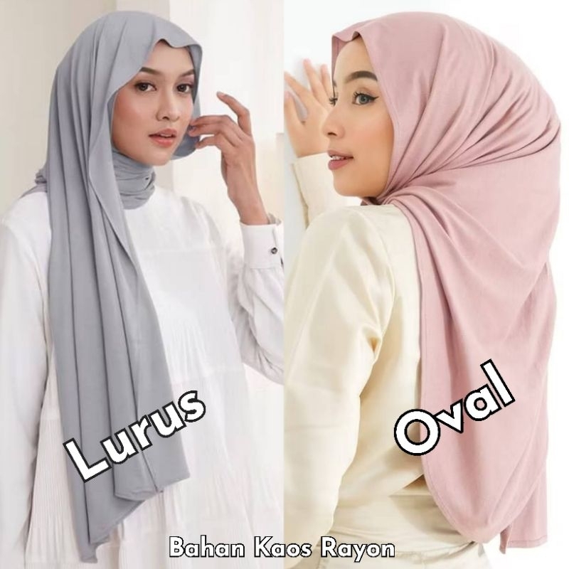 Pasmina Kaos Rayon/pasmina oval/pasmina rayon oval/pasmina rayon/Pasmina Instan Inner Inara/pasmina 
