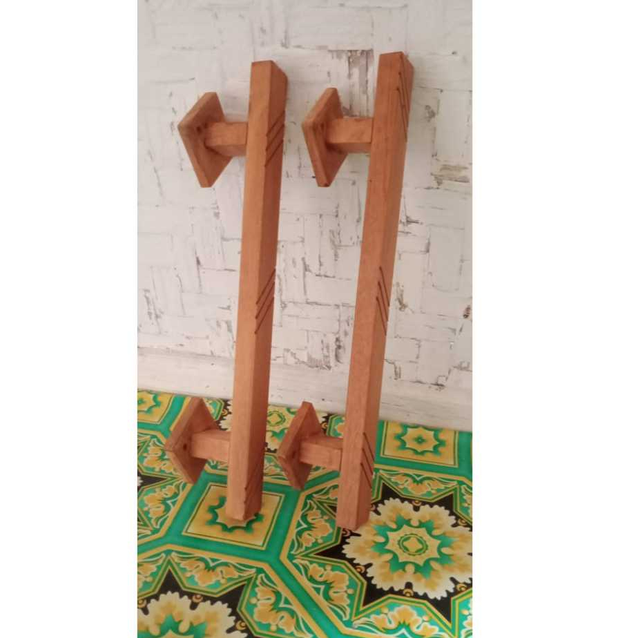 handle pintu rumah 40 cm gagang pintu kayu jati tarikan pintu kupu tarung pegangan pintu minimalis