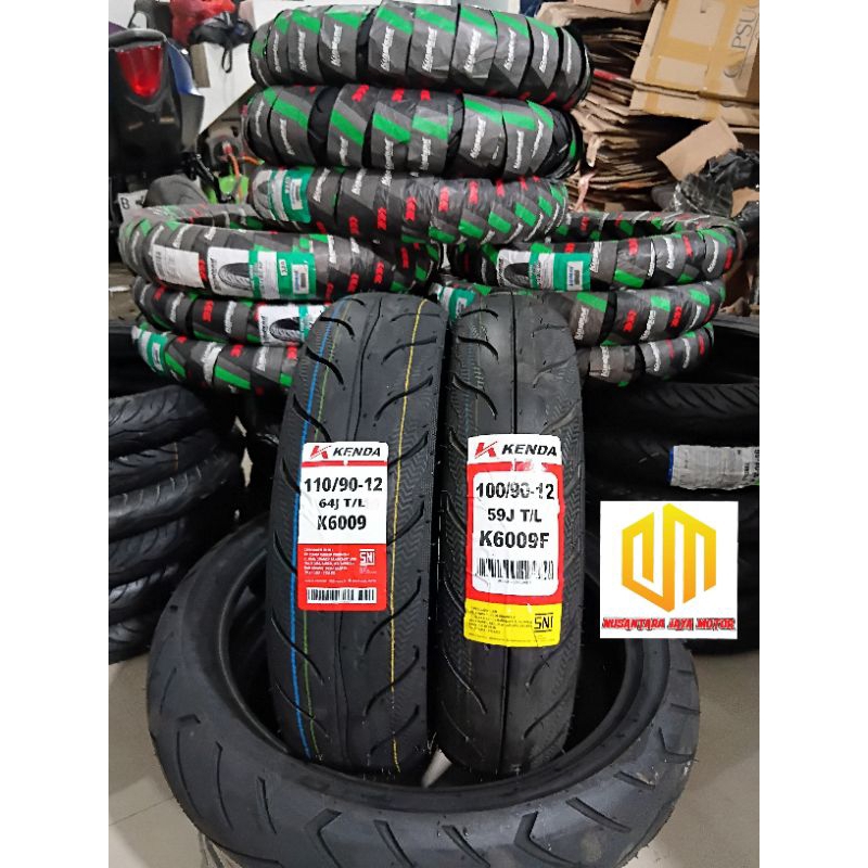 BAN KENDA K6009F 100/90-12 & 110/90-12 TUBLESS (FREE PENTIL)