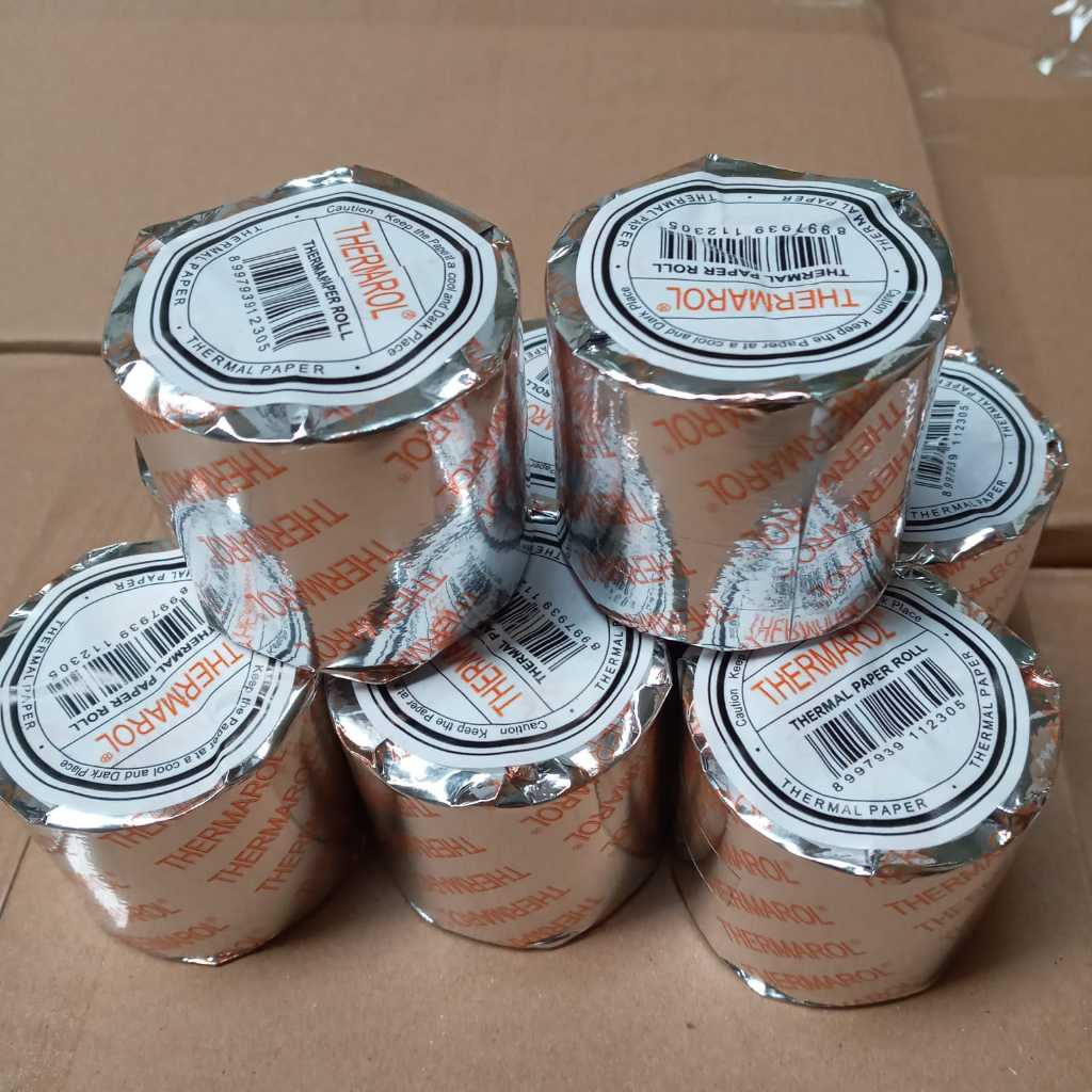 

Kertas thermal Thermarol 44mm x 30m core 1/2inch 1 dus isi 100 roll