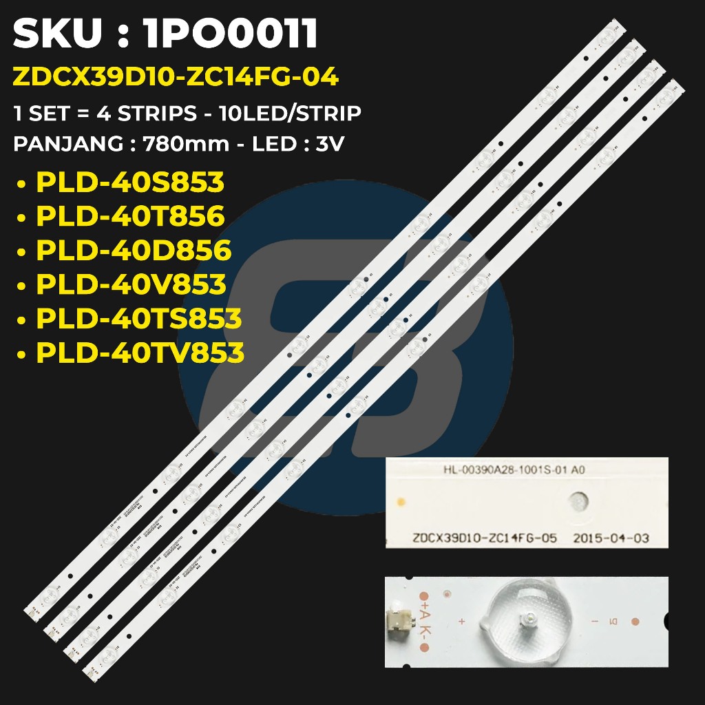 Backlight TV POLYTRON 40 Inch PLD-40TV853 40TS853 40V853 40S853 40D856 40T856 10K