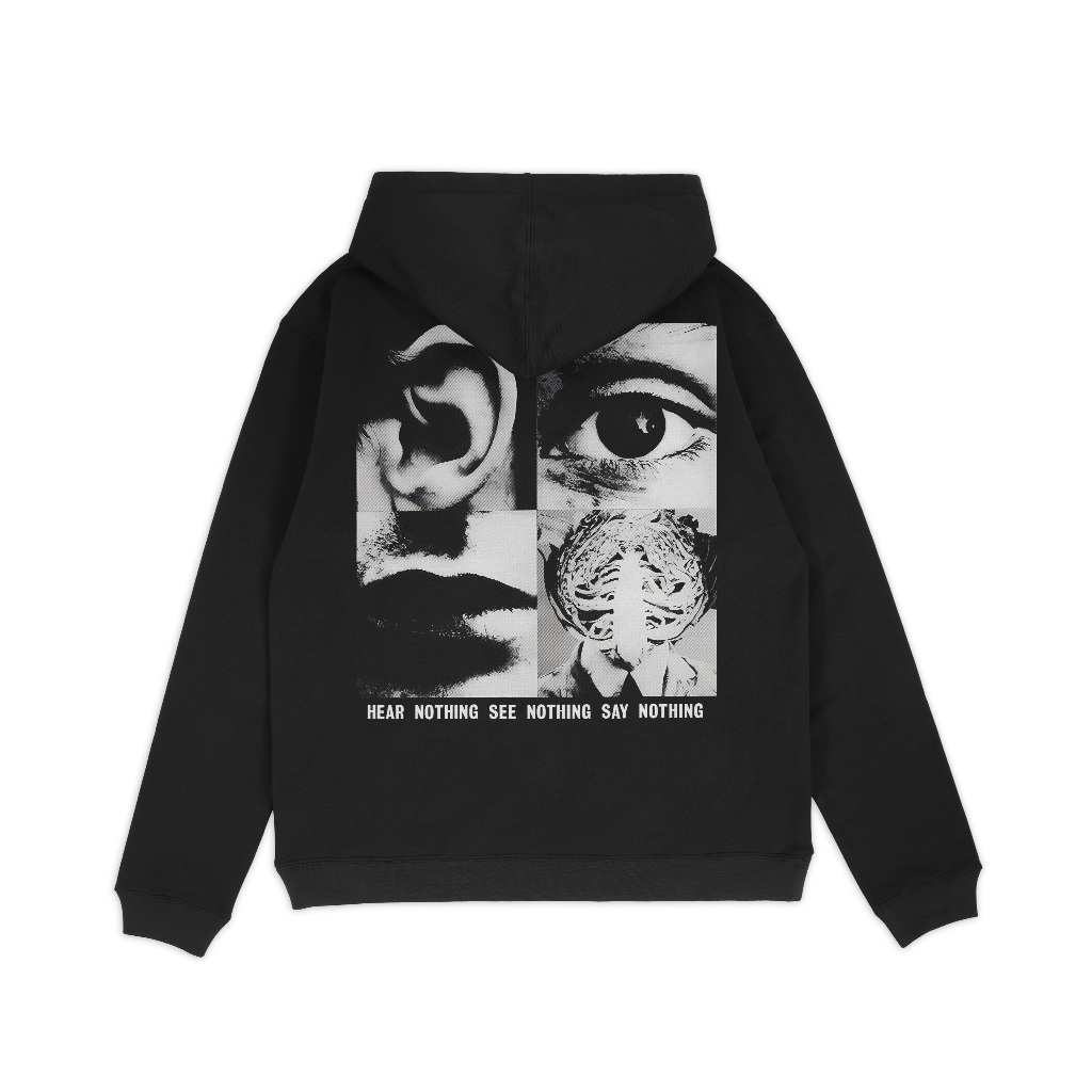 Hoodie Jumper Distro Pria Wanita Band Discharge Fleece tebal 300gsm