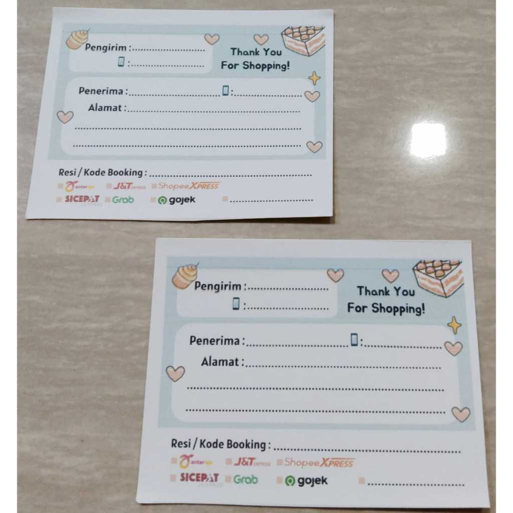 

Stiker Label Pengiriman Alamat Olshop Motif 2 Jual Perpcs