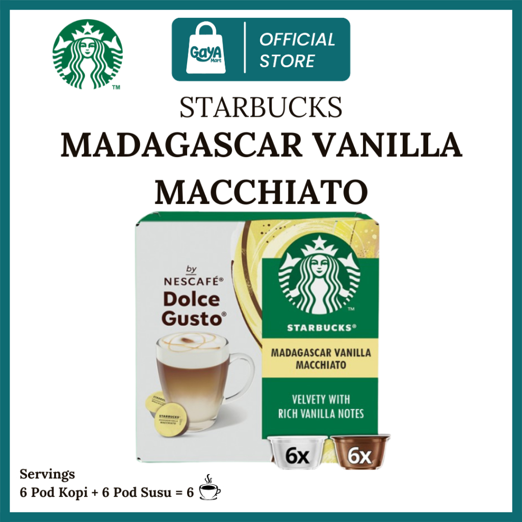 

Capsule Starbucks Madagascar Vanilla Macchiato By Nescafe Dolce Gusto Original Nestle
