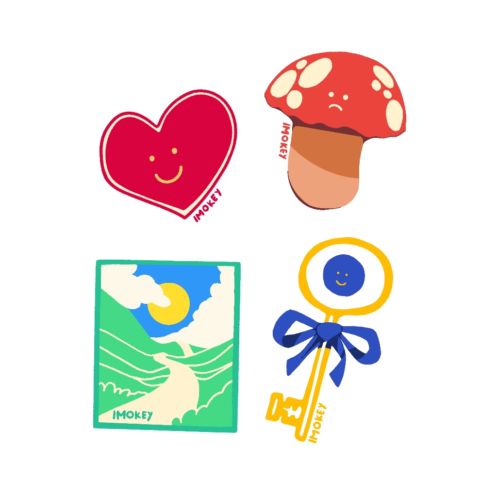 IMOKEY Bag Charm | Acrylic Charm | Keychain Acrylic | Gantungan Kunci