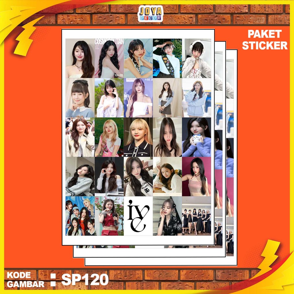 GAMBAR STICKER IVE / STIKER IVE / PAKET STIKER IVE PER 25 PCS / KODESP120