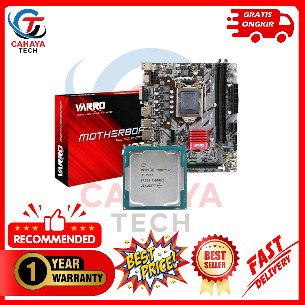 PAKET Intel Core I7 7700 (Gen7) DDR4 + Motherboard Varro H310