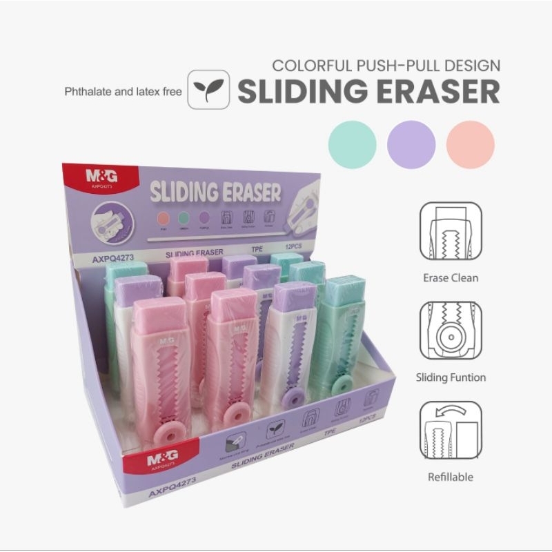 

M&G Sliding Eraser Penghapus Push AXPQ4273 Satuan