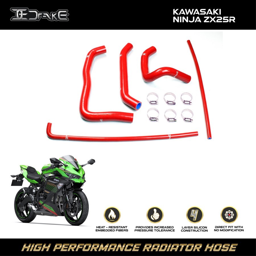 Selang Radiator DRAKE Hose Kawasaki ZX25R ZX-25R ZX25