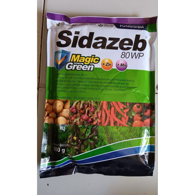 Jual Fungisida SIDAZEB magic GREEN +Zn +Mn kemasan 800gr