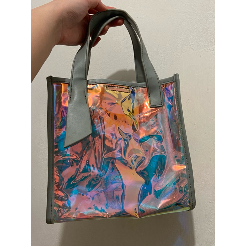 Tas Hologram Miniso (Biru)