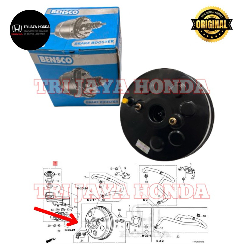 Brake Boster Booster Rem Honda Jazz GD 3 City GD 8 2003 2004 2005 2006 2007 46400 SEL