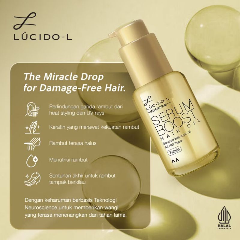 Lucido Serum Boost Hair Oil Keratin