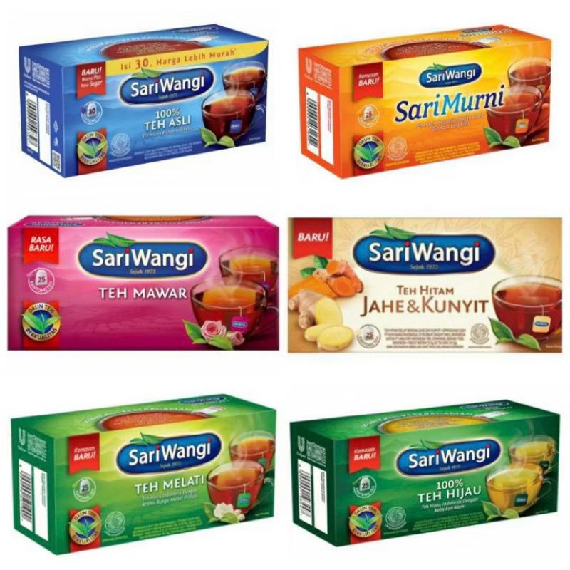 

Sariwangi Teh Asli Teh Celup Teh Melati Teh Sari Murni isi 25 pcs